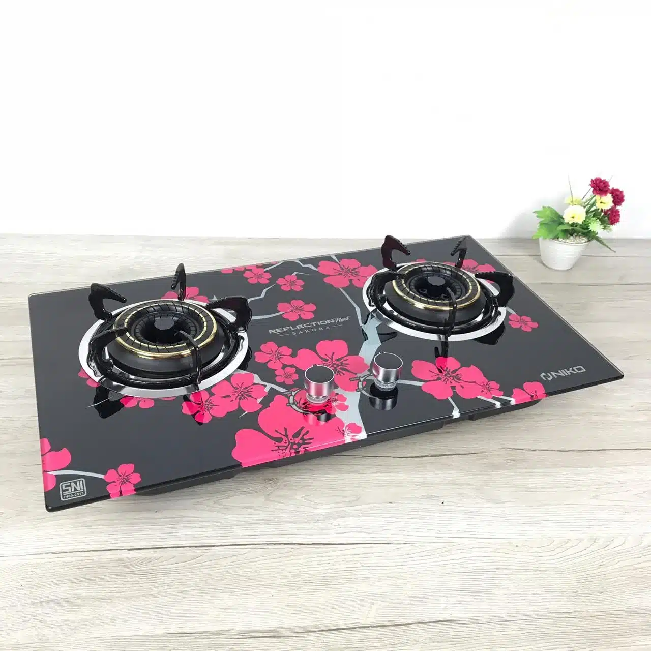 Kompor Gas 2 Tungku Tanam Niko Reflection Next Sakura RNS